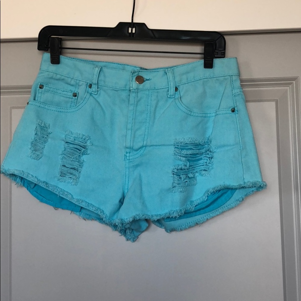 Pretty blue forever 21 shorts